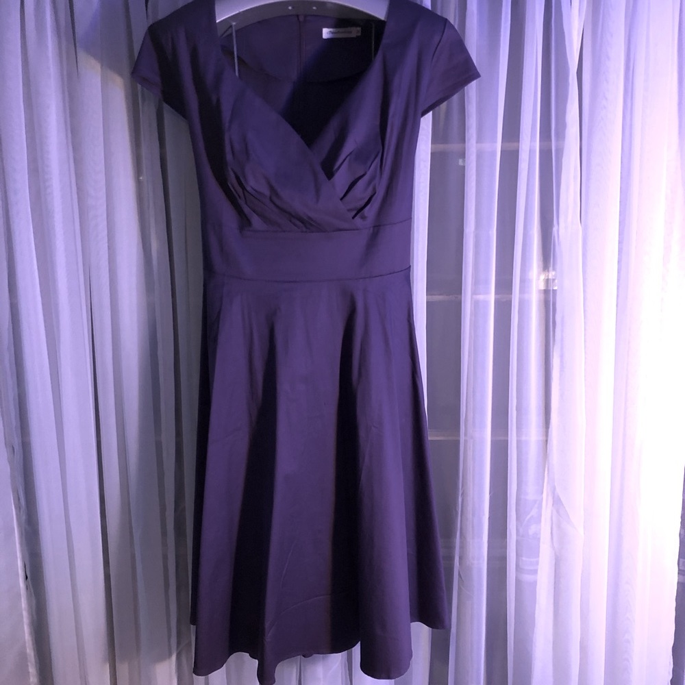 Plus Size Purple 1950’s Style Swing Dress